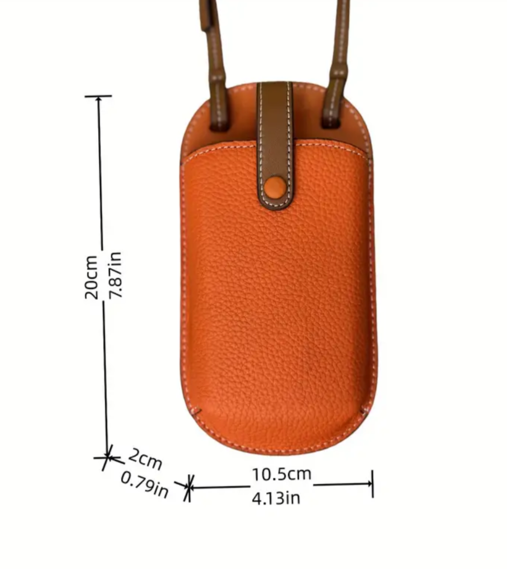 High quality soft grain leather crossbody phone case bags!