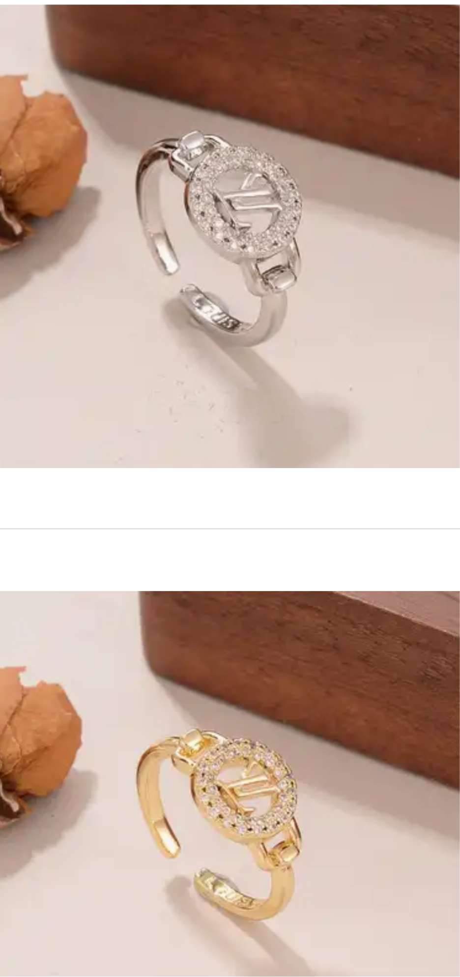 Beautiful inspired rings with logos and adjustable bands (large variety)