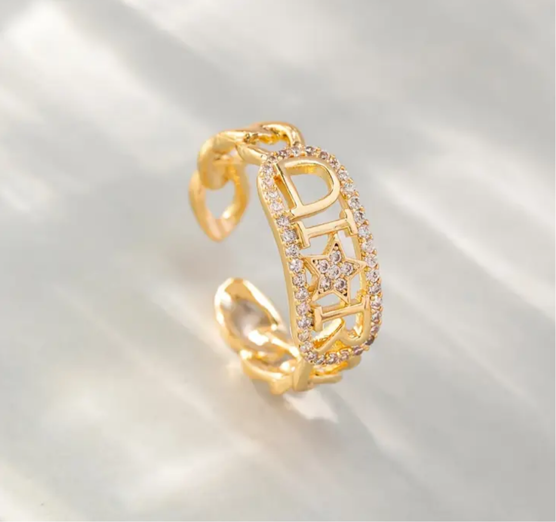 Beautiful inspired rings with logos and adjustable bands (large variety)