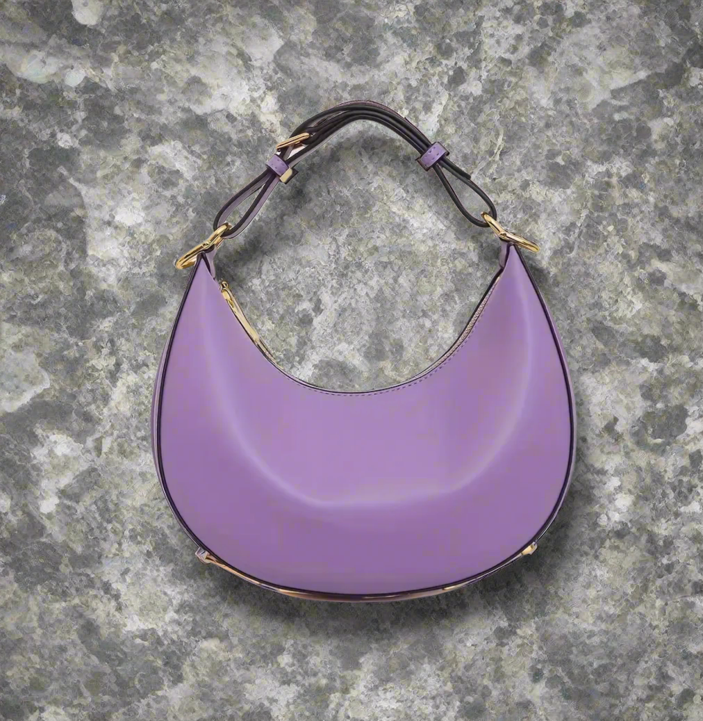Classic shoulder hobo bag with Metal lettering (many options)