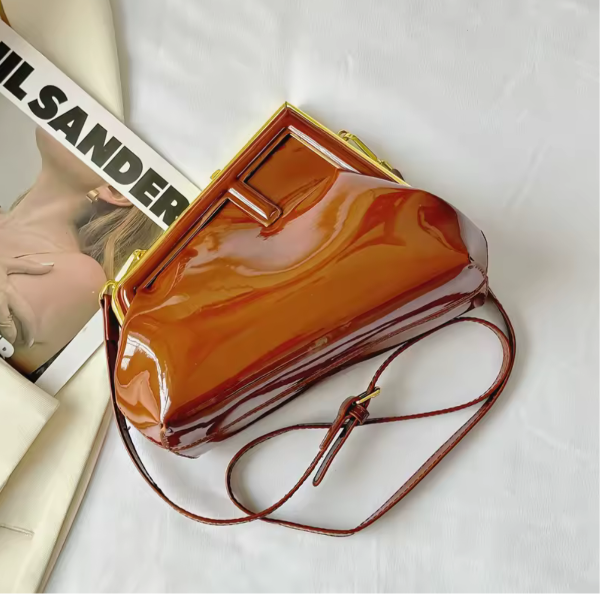 Letter F Clutch / crossbody bag