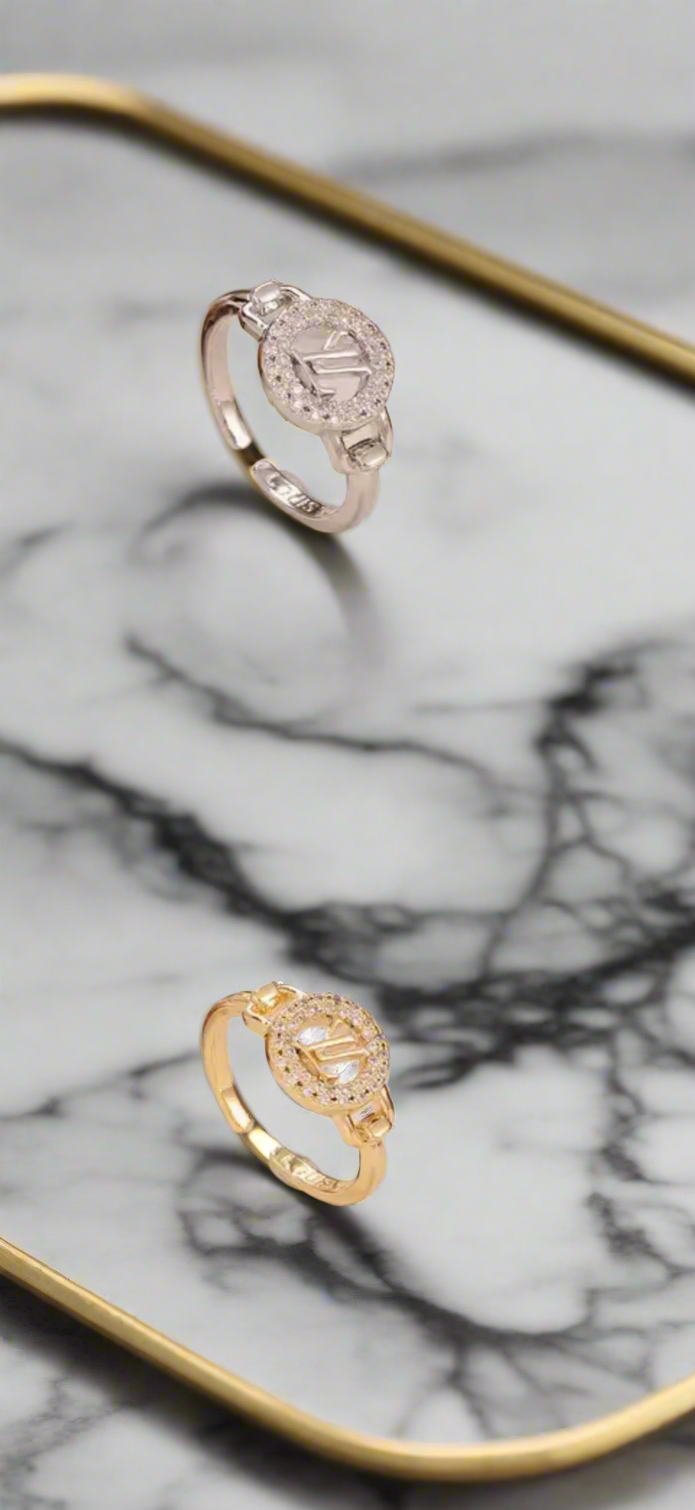 Beautiful inspired rings with logos and adjustable bands (large variety)