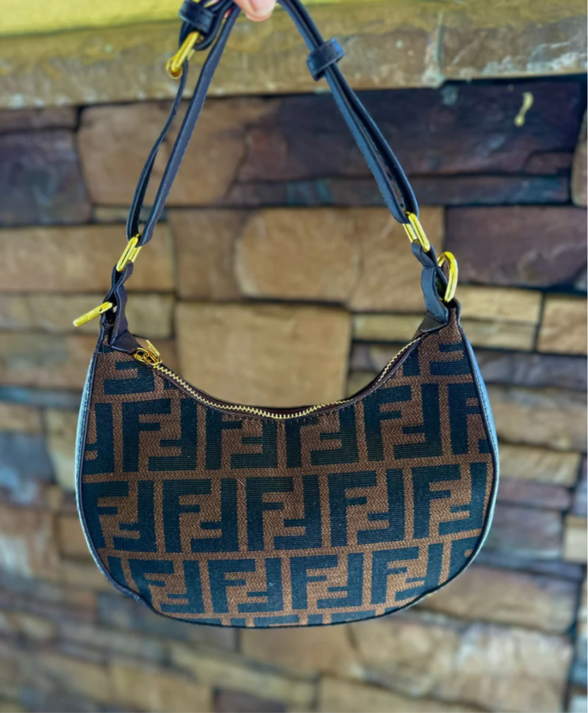 Classic shoulder hobo bag with Metal lettering (many options)