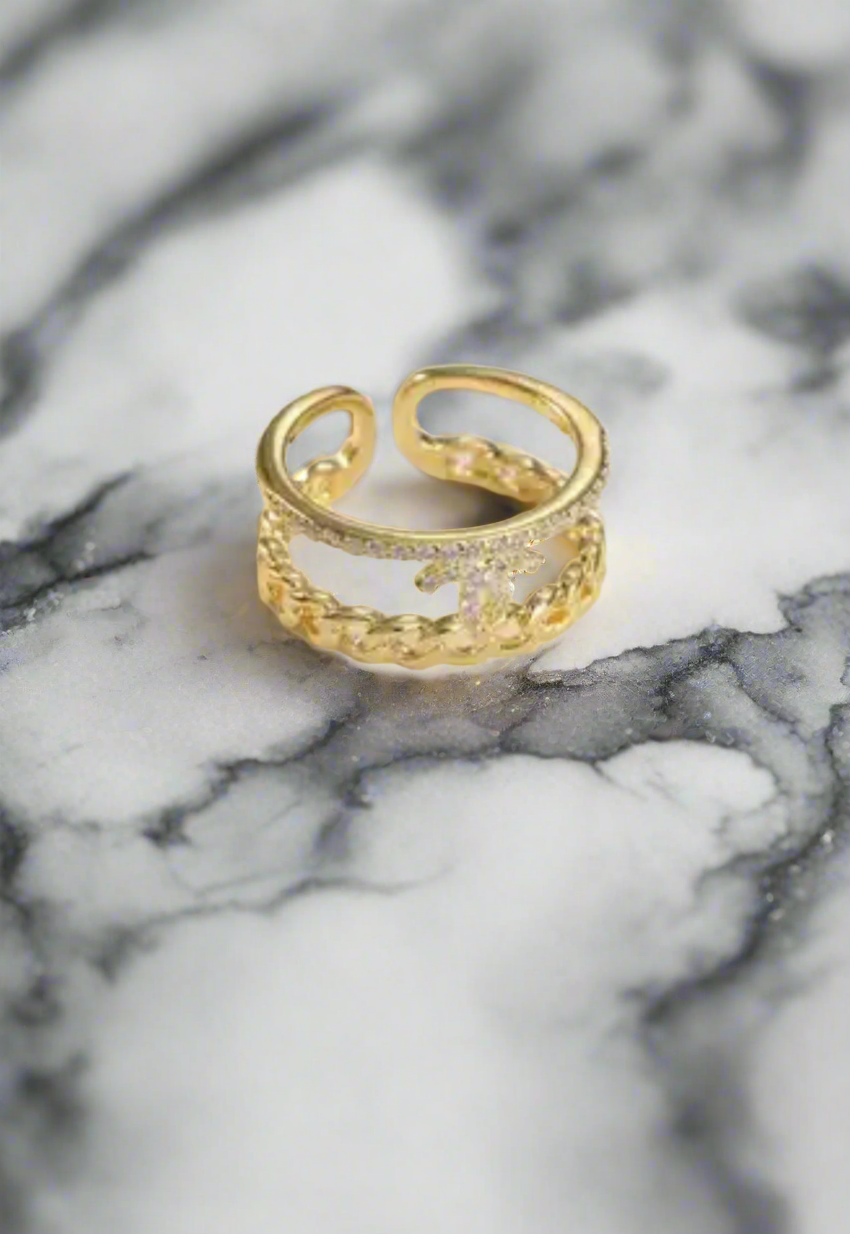 Beautiful inspired rings with logos and adjustable bands (large variety)