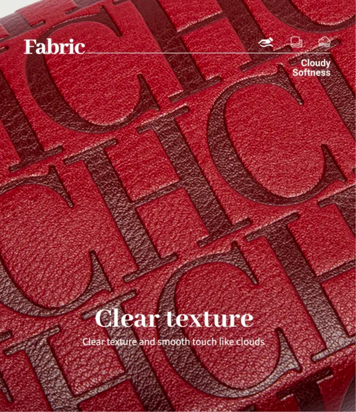 High quality CHCH embossed flap crossbody bag