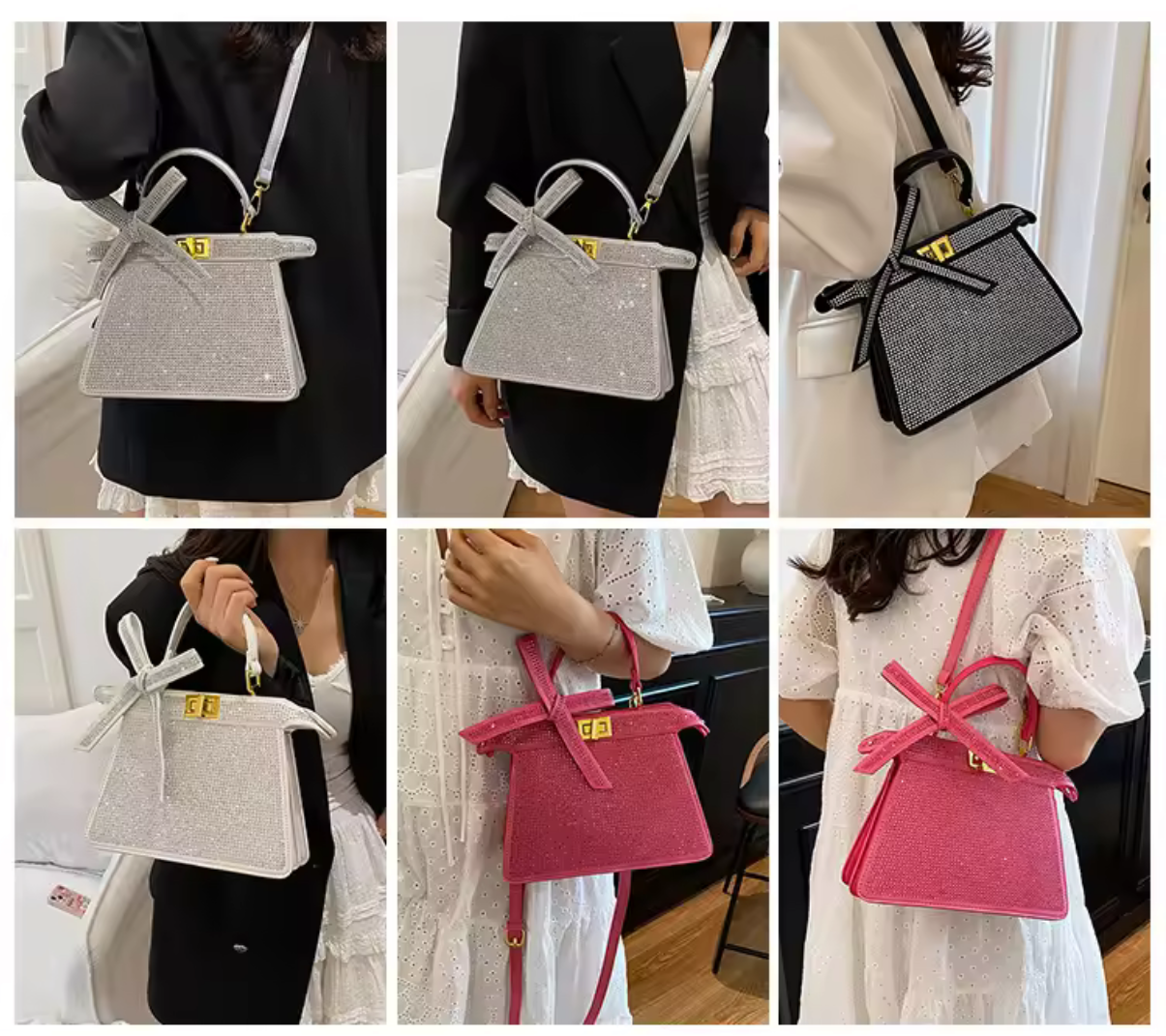 Peekaboo style top handle tote bag