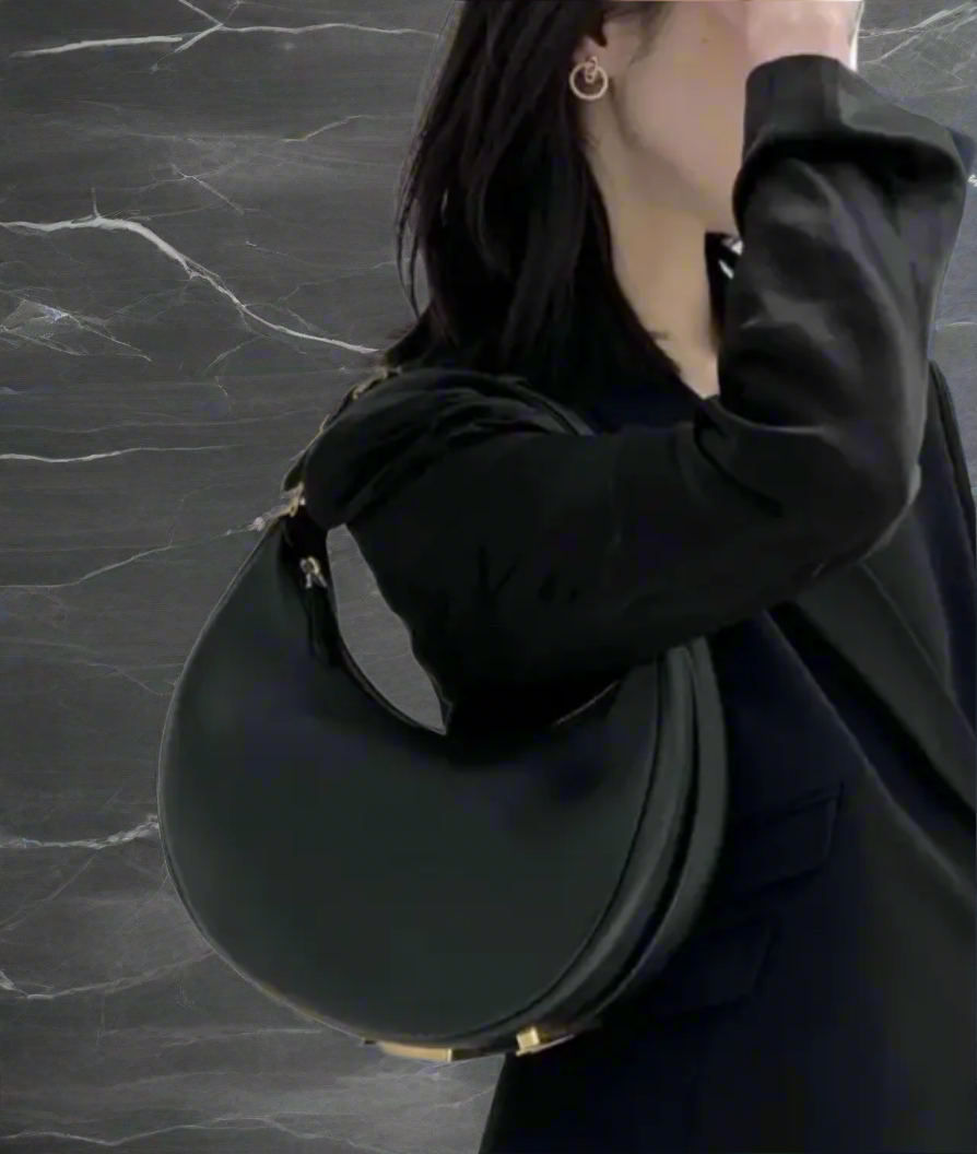 Classic shoulder hobo bag with Metal lettering (many options)