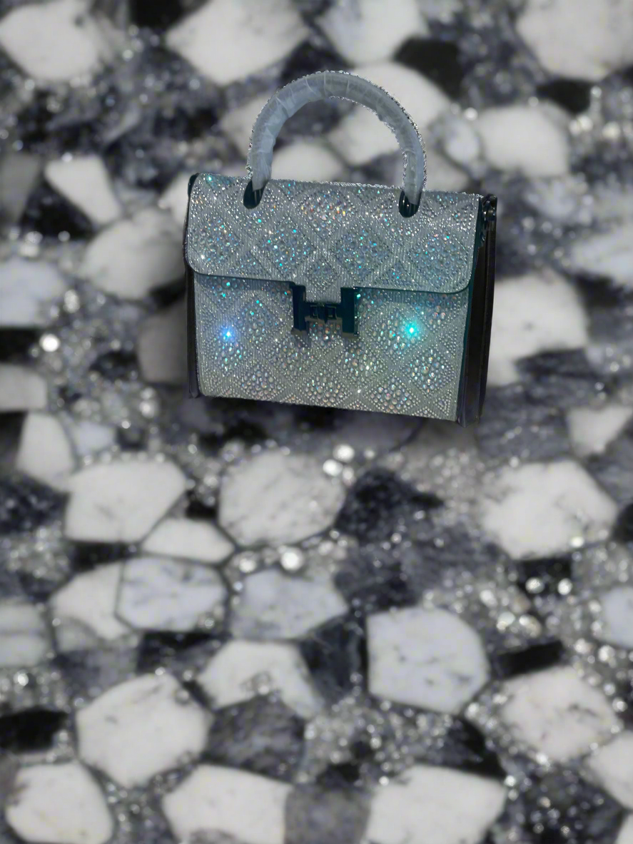 Swarovski Crystal H clutch.