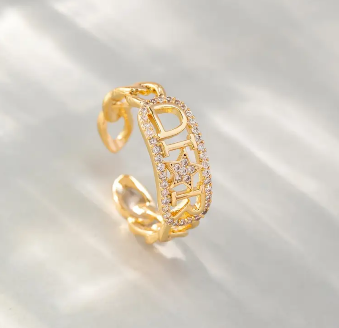 Beautiful inspired rings with logos and adjustable bands (large variety)