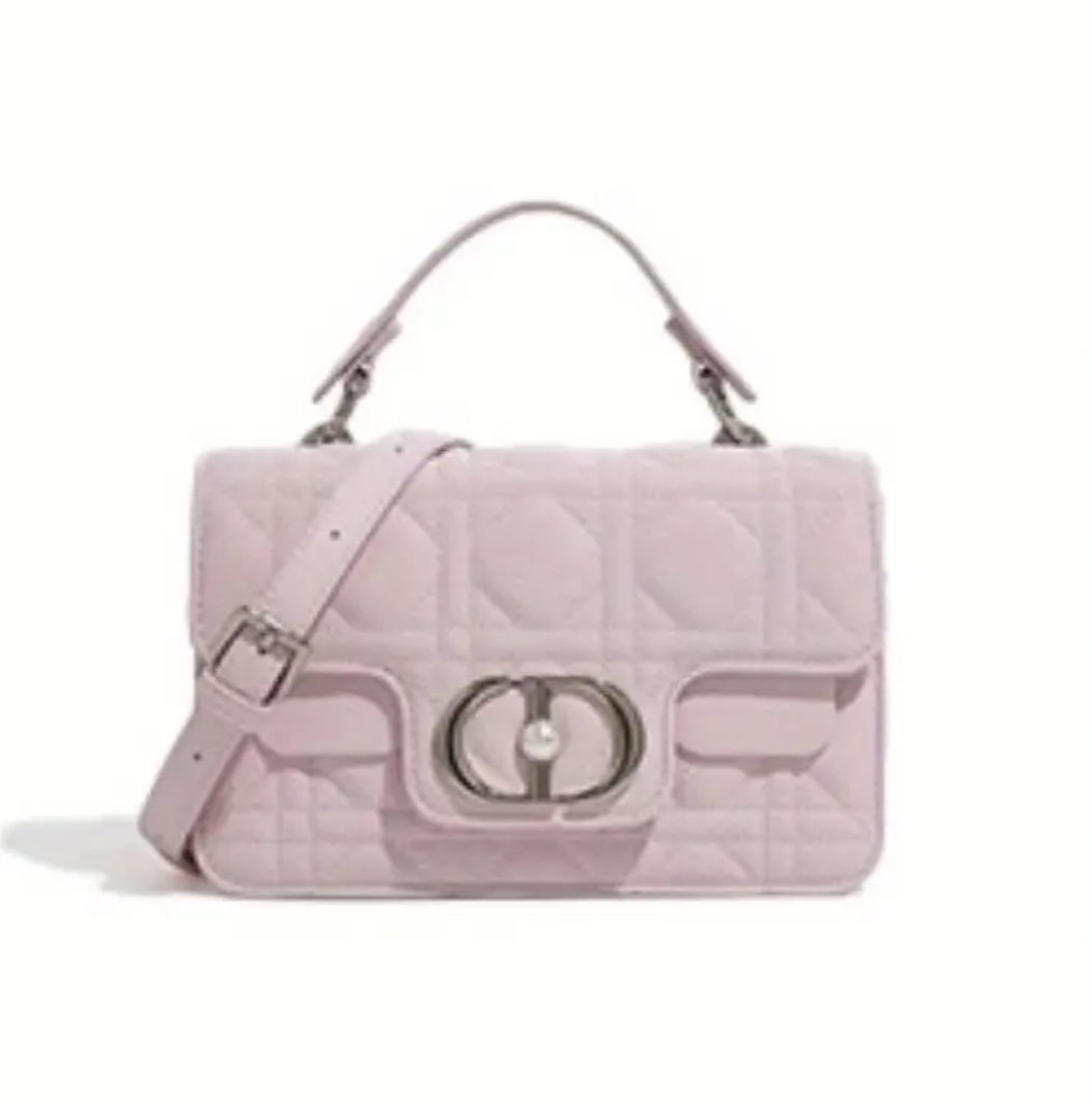 Leather Crossbody “CD Pearl” logo bag, with signature diamond quilted stitching (many options)