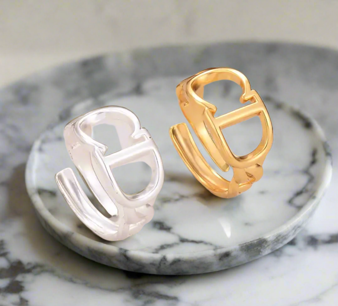 Beautiful inspired rings with logos and adjustable bands (large variety)