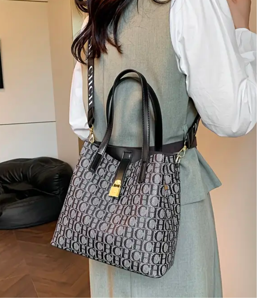 CHCH TOTE BAG W/ smaller pouch bag