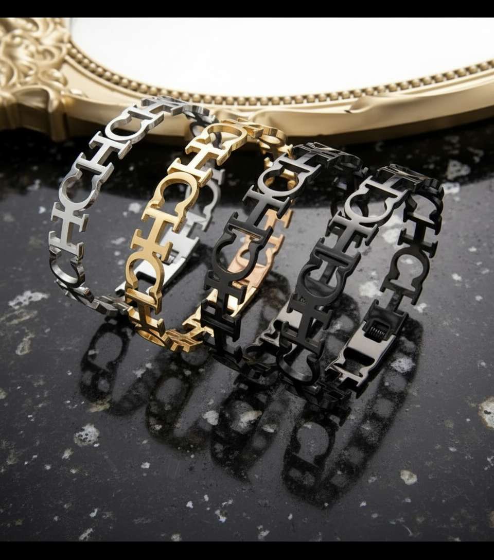 Hinged Lettered Bangles