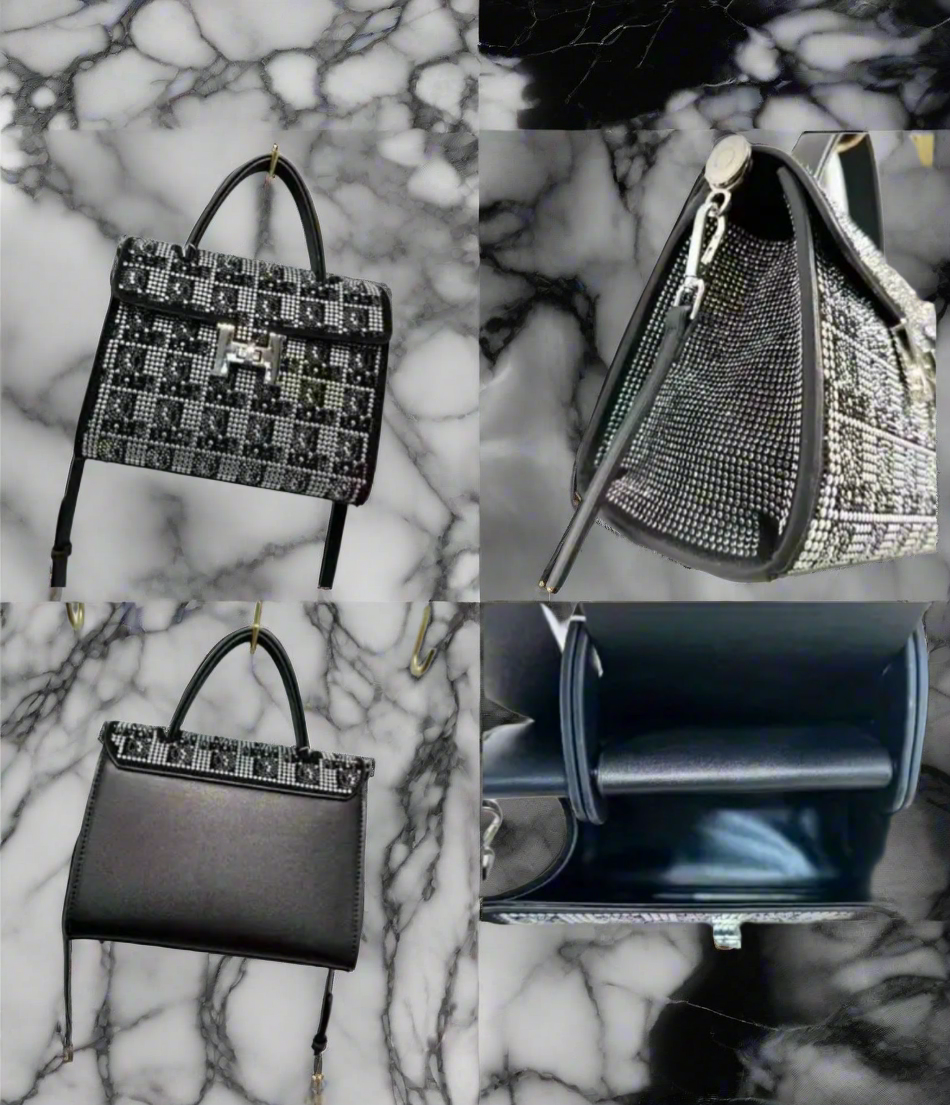 Swarovski Crystal H clutch.