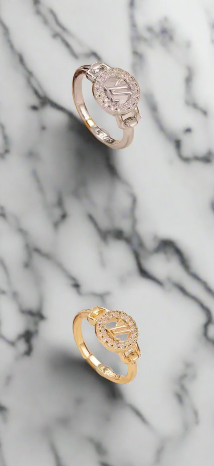 Beautiful inspired rings with logos and adjustable bands (large variety)