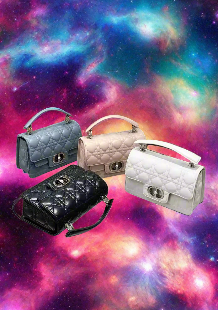 Leather Crossbody “CD Pearl” logo bag, with signature diamond quilted stitching (many options)