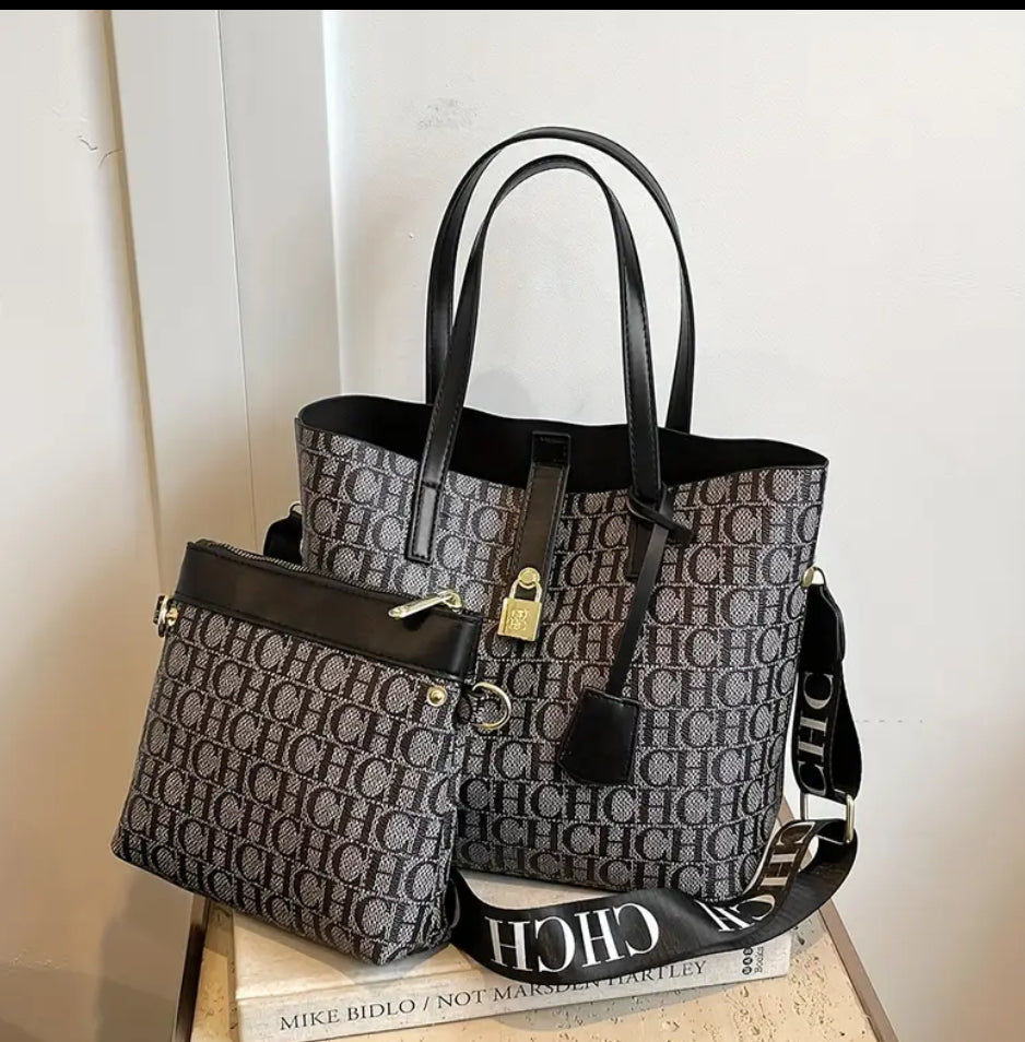 CHCH TOTE BAG W/ smaller pouch bag