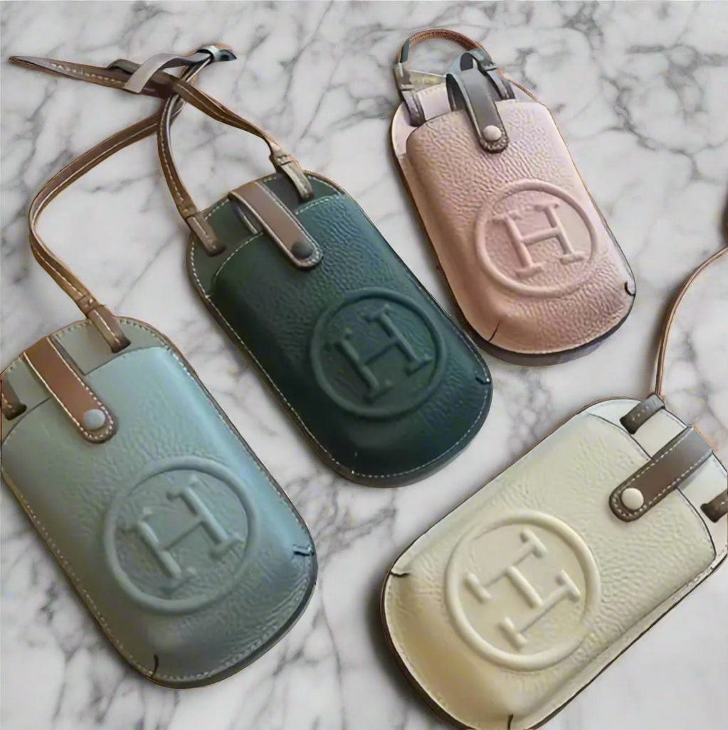 High quality soft grain leather crossbody phone case bags!