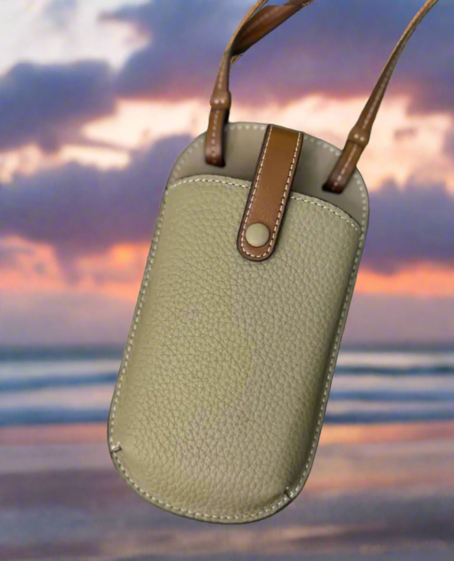 High quality soft grain leather crossbody phone case bags!