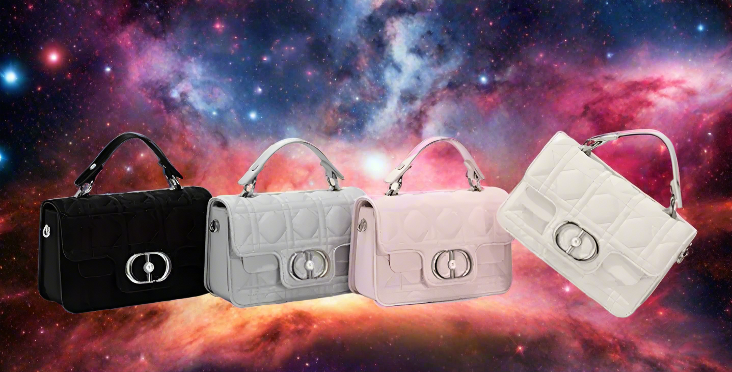 Leather Crossbody “CD Pearl” logo bag, with signature diamond quilted stitching (many options)