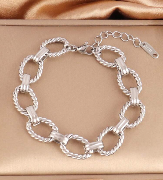 Braided Link Chain Bracelets