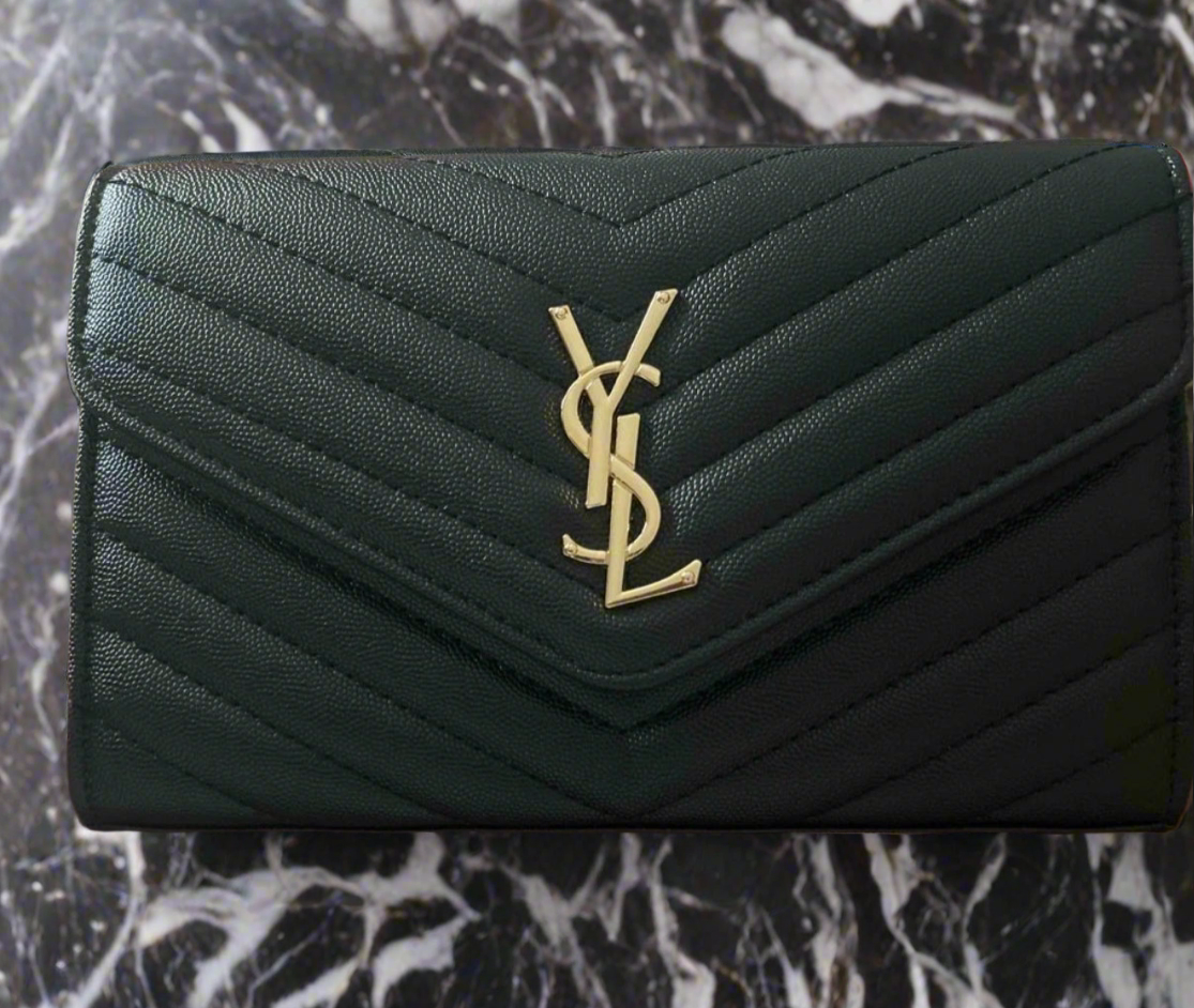 Chevron leather logo crossbody clutch bag