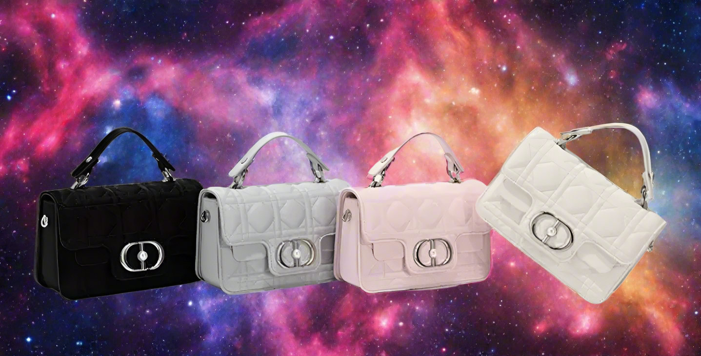 Leather Crossbody “CD Pearl” logo bag, with signature diamond quilted stitching (many options)