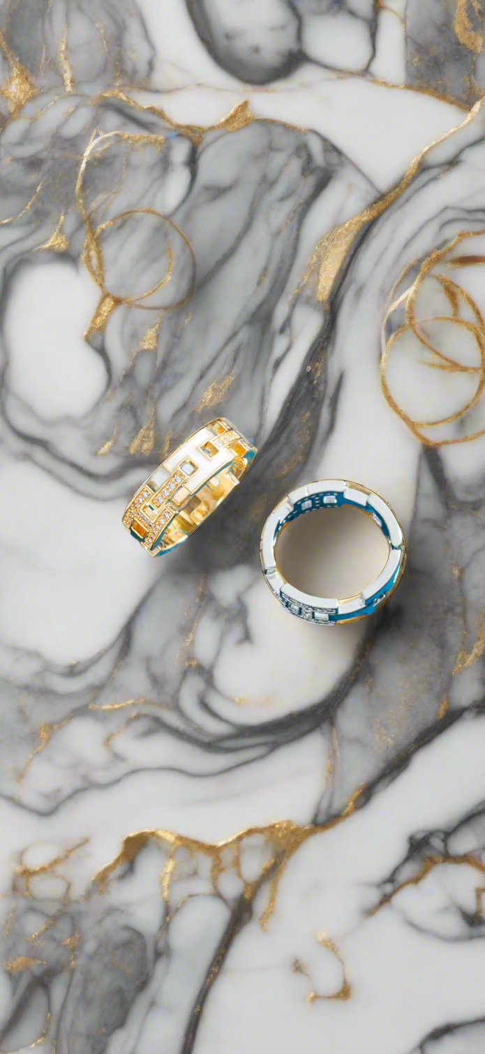 Beautiful inspired rings with logos and adjustable bands (large variety)
