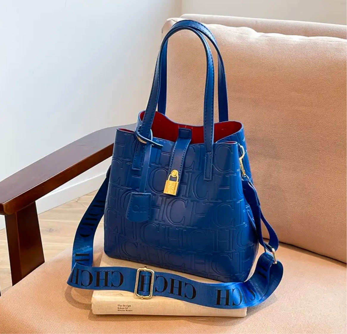 CHCH TOTE BAG W/ smaller pouch bag