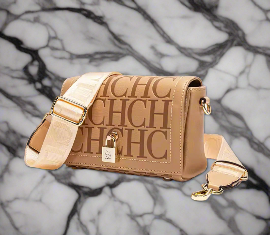 High quality CHCH embossed flap crossbody bag