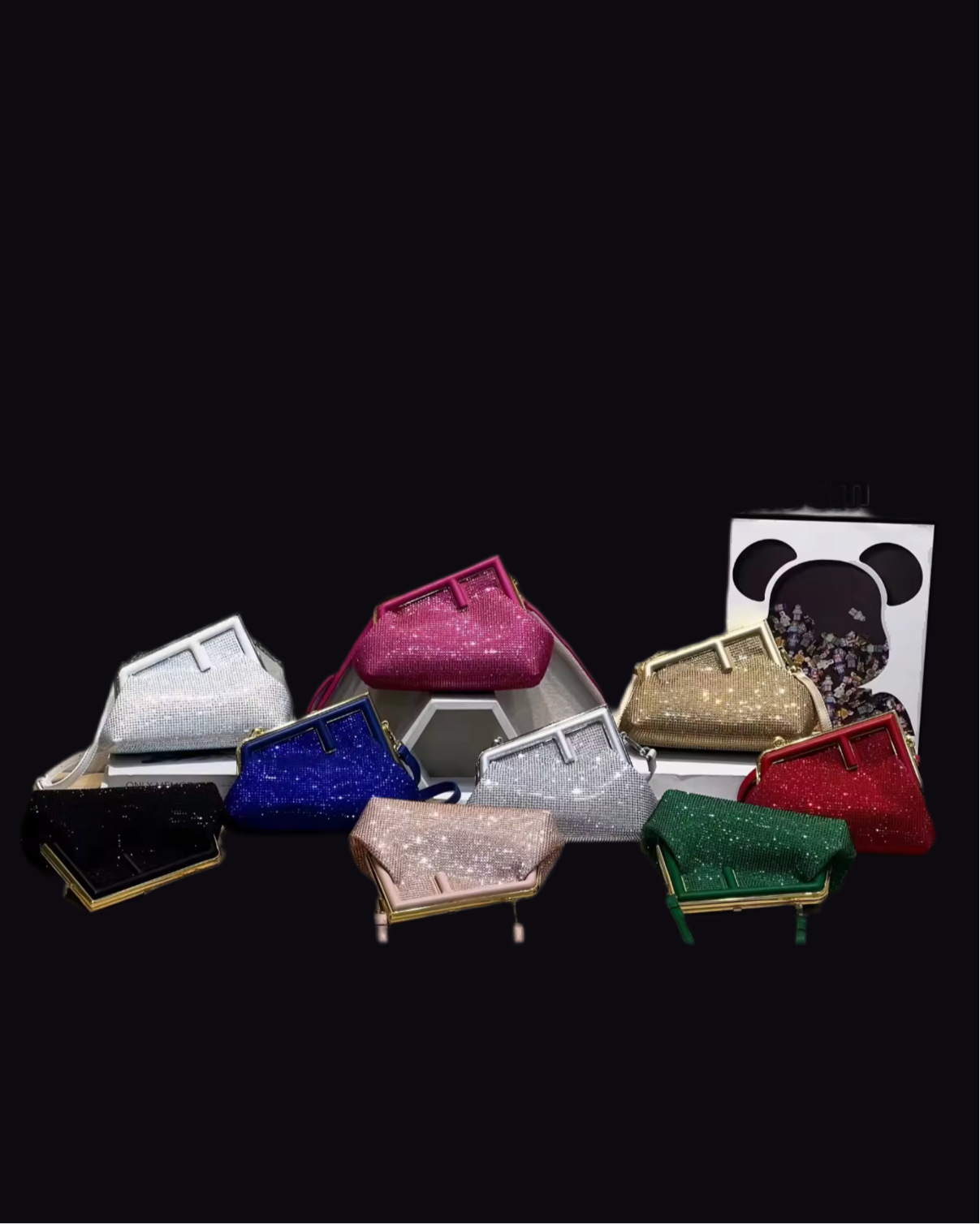 Letter F Clutch / crossbody bag