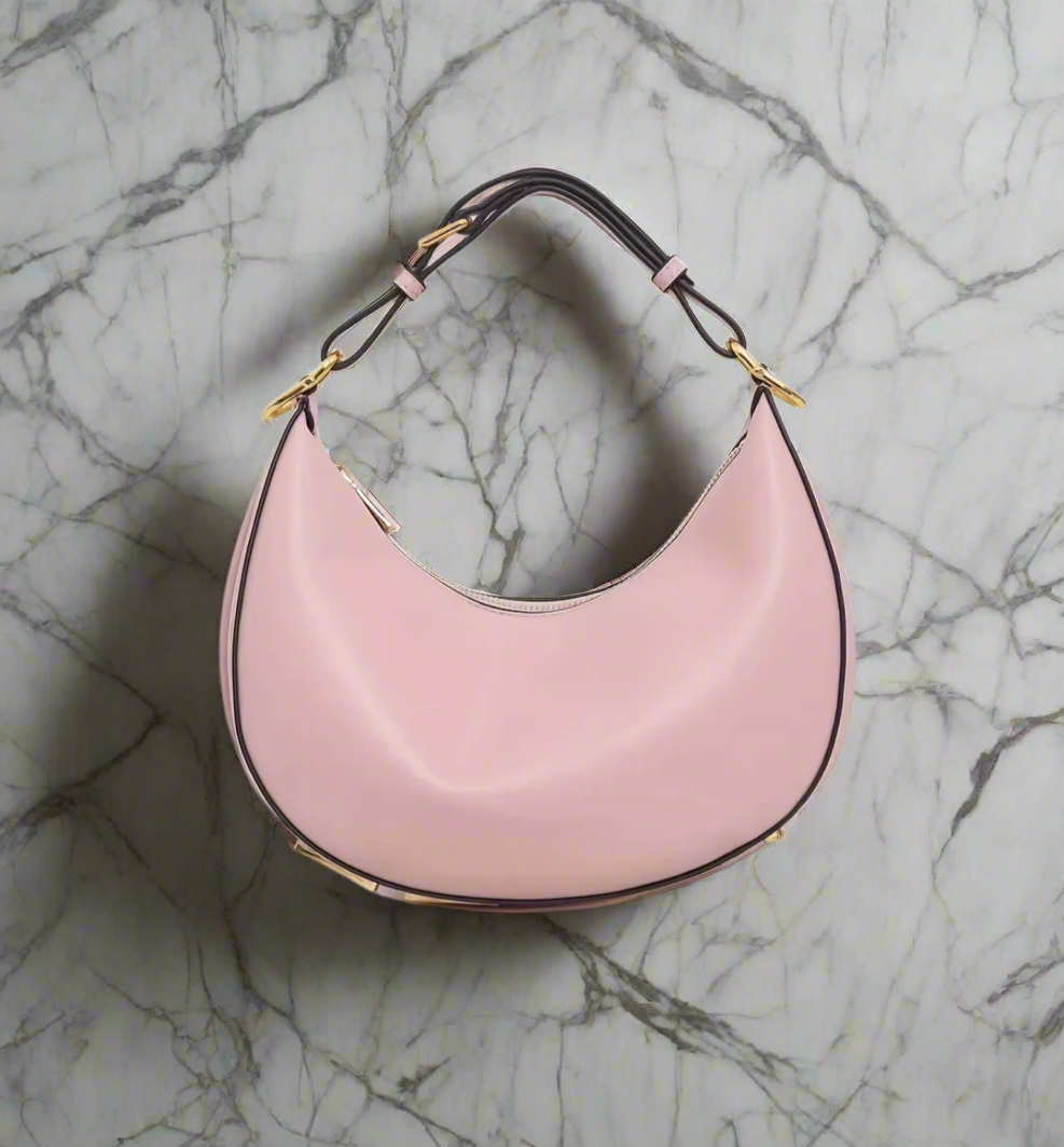 Classic shoulder hobo bag with Metal lettering (many options)