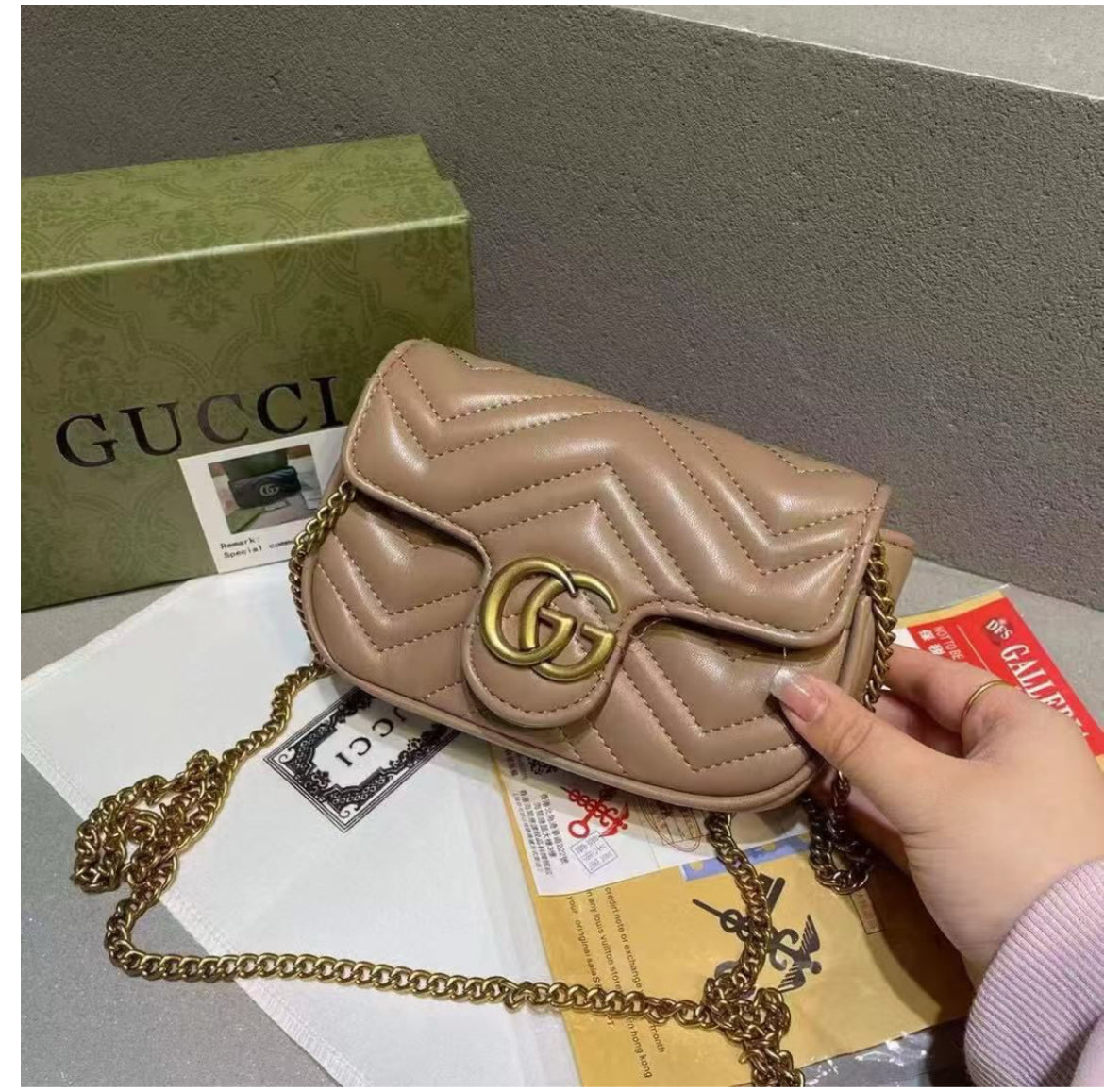 Crossbody - Leather or velvet GG Logo Bags (variety)