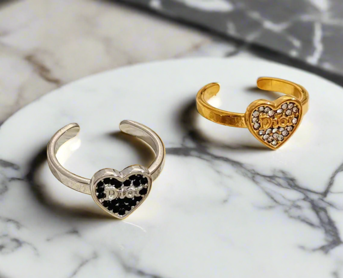 Beautiful inspired rings with logos and adjustable bands (large variety)