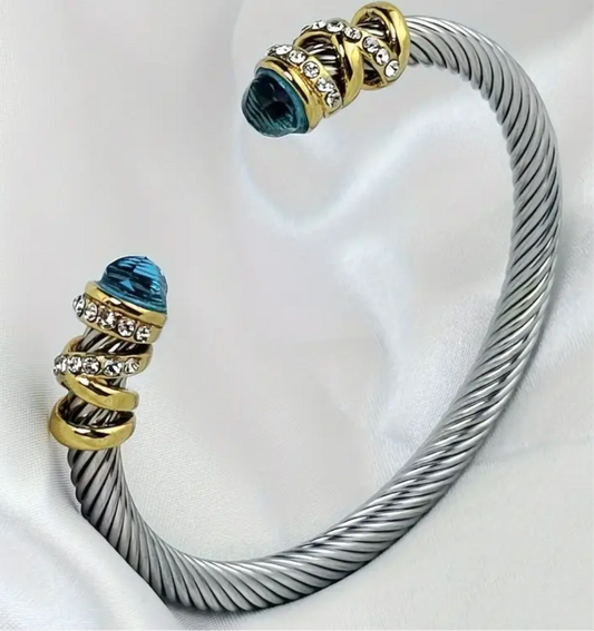 Cable Bangle Bracelets (lots of options)