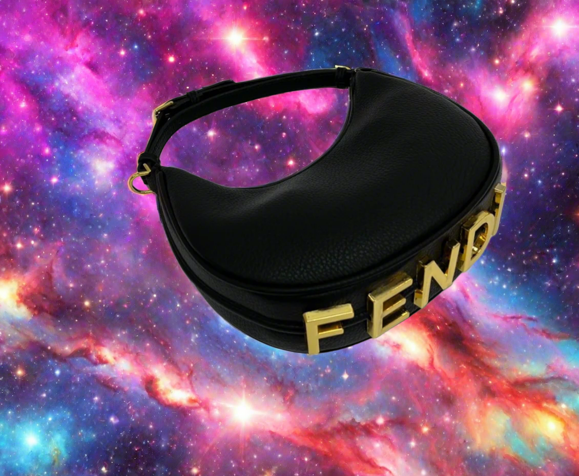 Classic shoulder hobo bag with Metal lettering (many options)