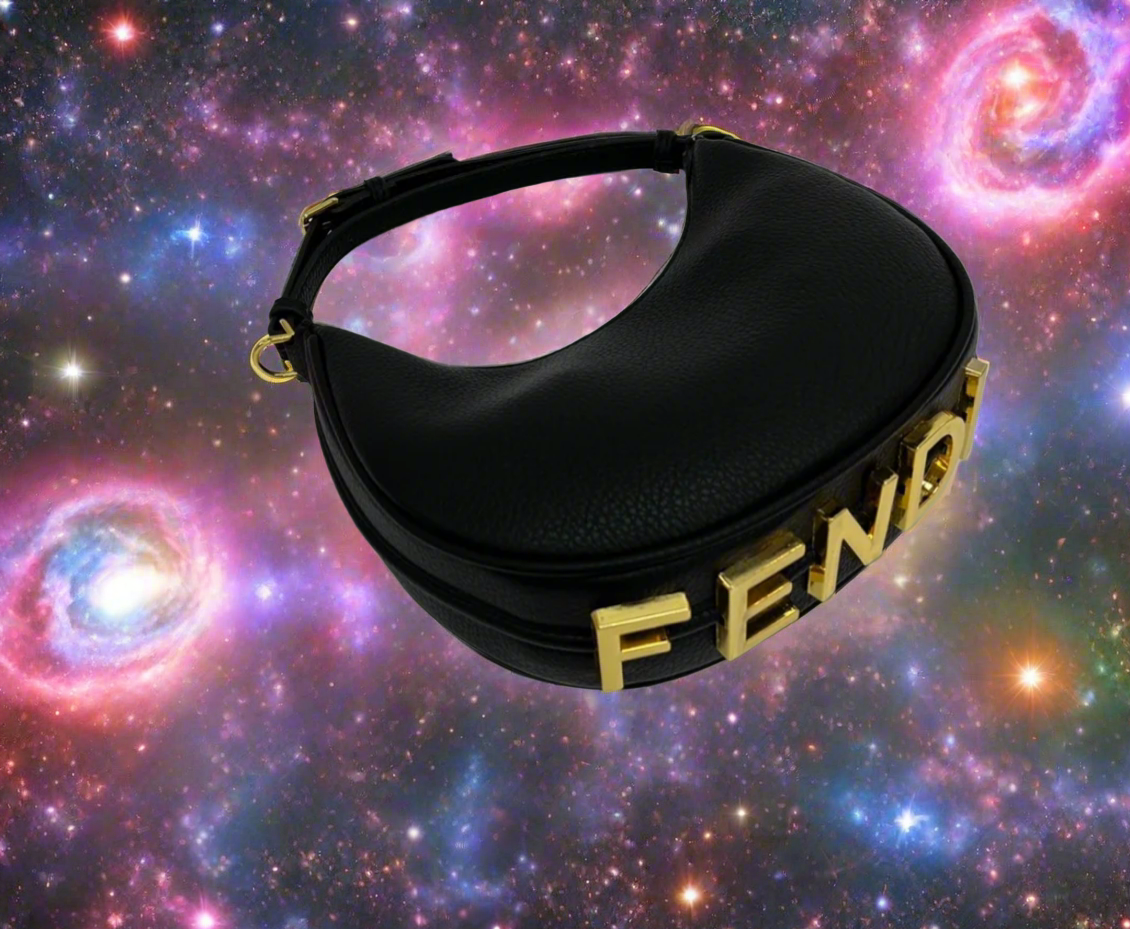 Classic shoulder hobo bag with Metal lettering (many options)