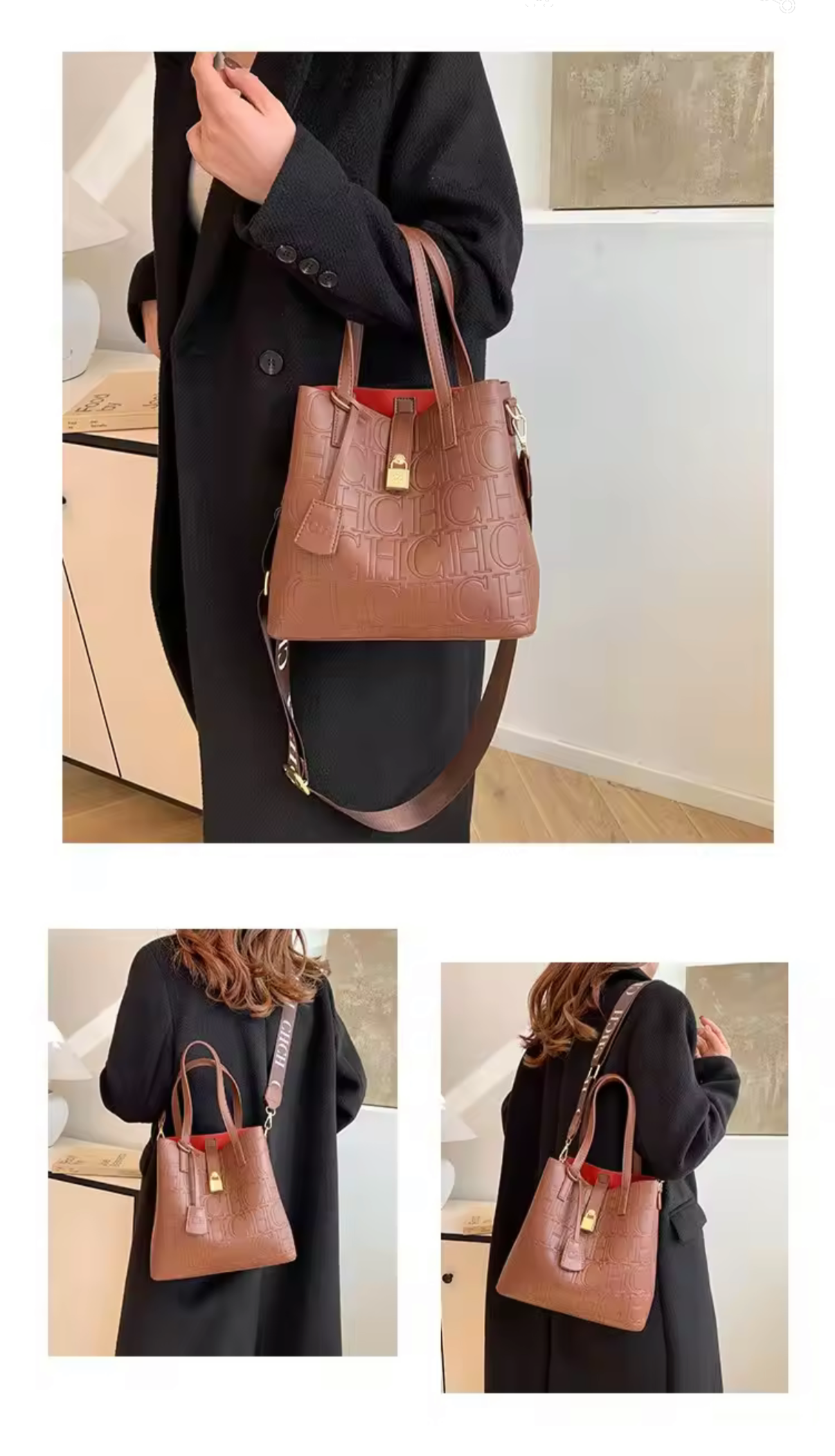 CHCH TOTE BAG W/ smaller pouch bag