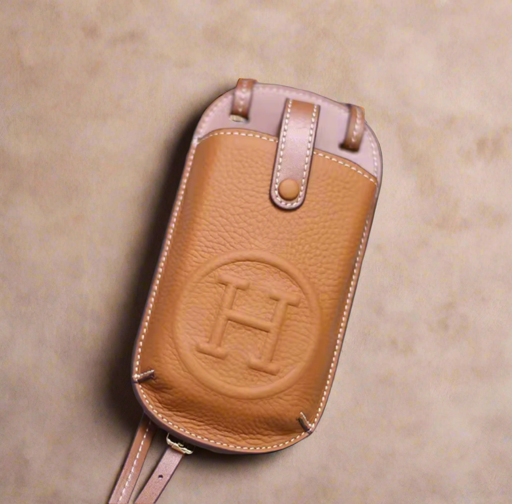 High quality soft grain leather crossbody phone case bags!