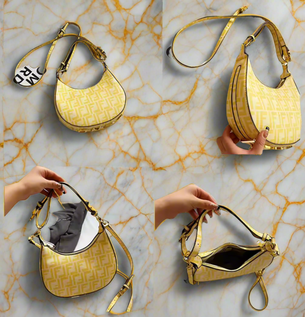 Classic shoulder hobo bag with Metal lettering (many options)