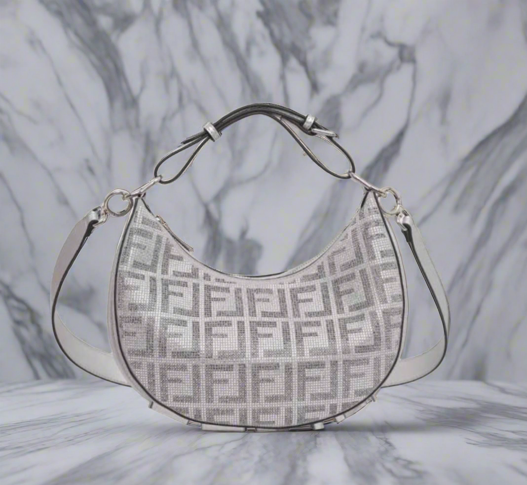 Classic shoulder hobo bag with Metal lettering (many options)