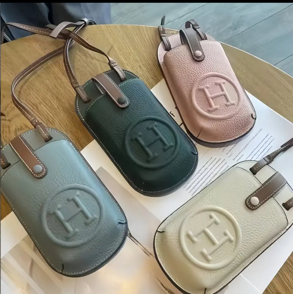 High quality soft grain leather crossbody phone case bags!