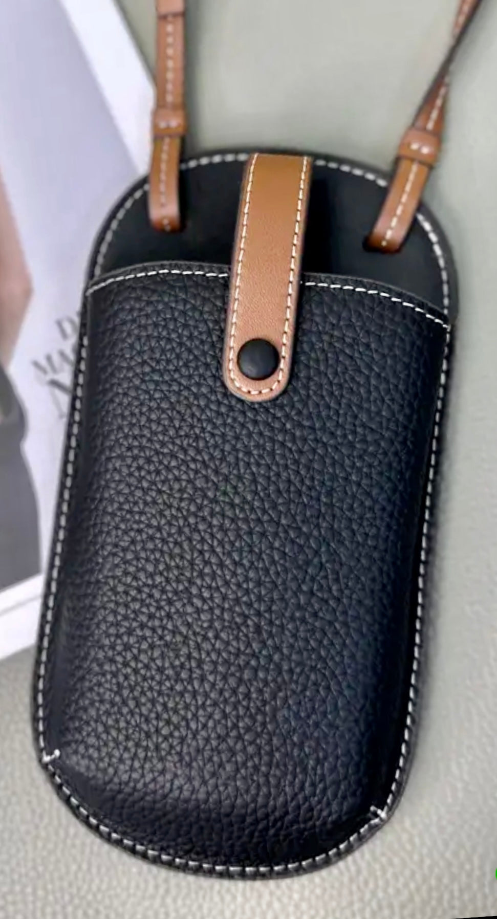 High quality soft grain leather crossbody phone case bags!