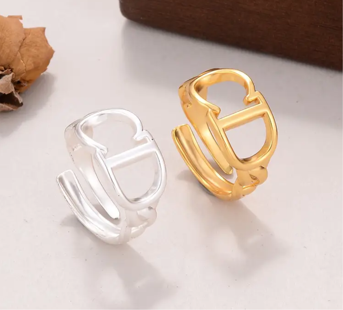 Beautiful inspired rings with logos and adjustable bands (large variety)