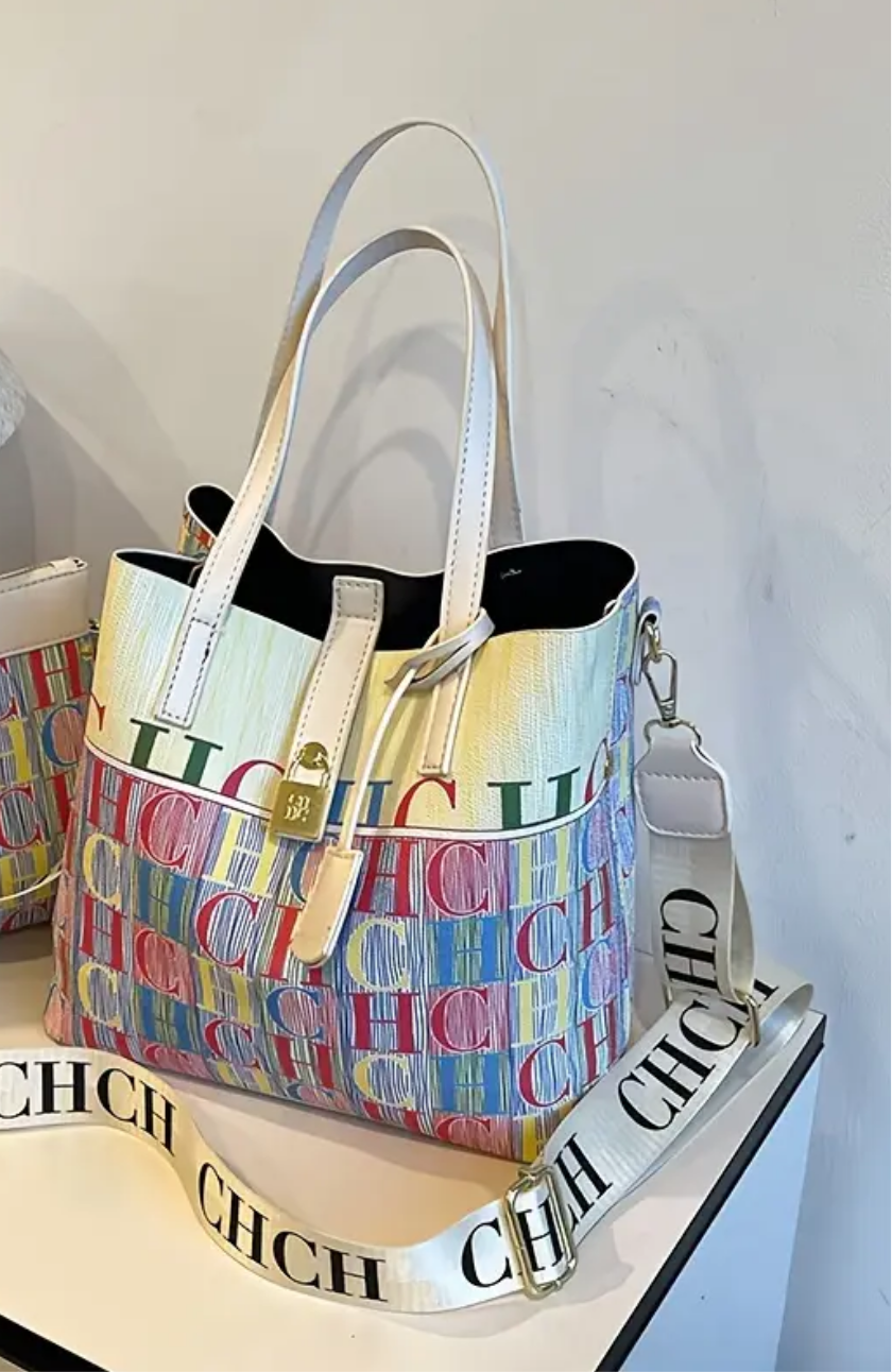 CHCH TOTE BAG W/ smaller pouch bag