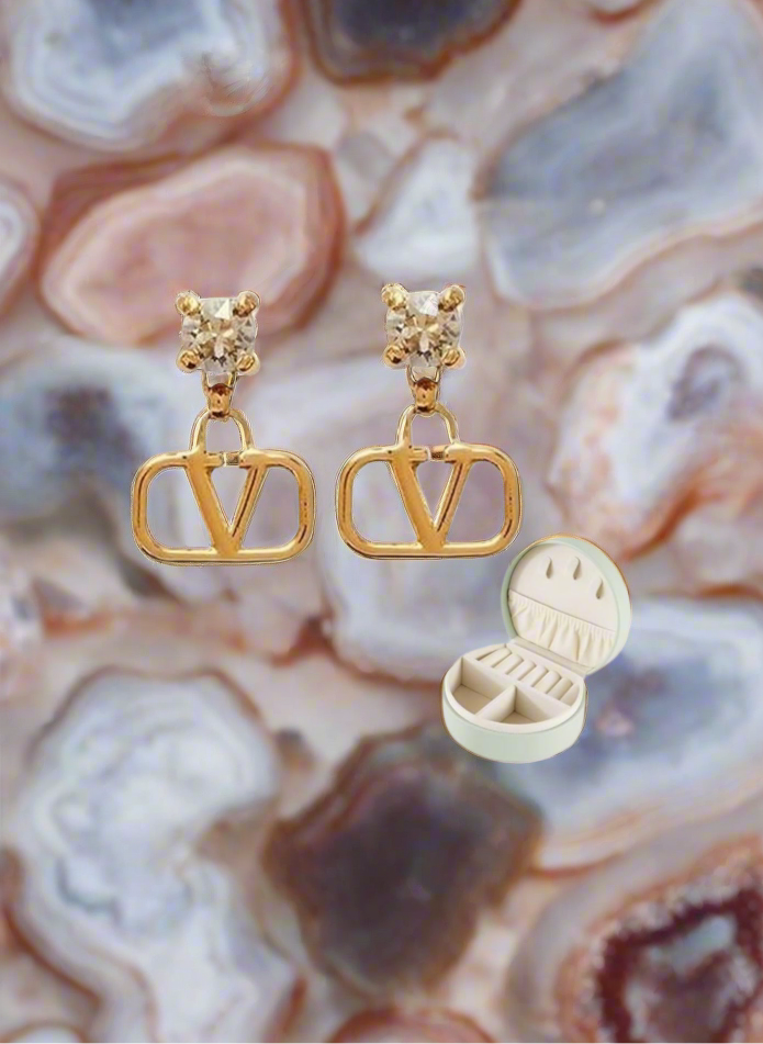 Assorted logo earrings and jewelry sets
