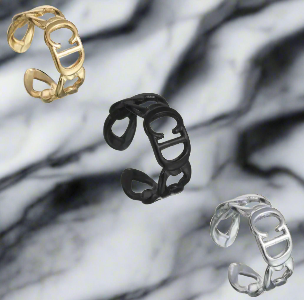 Beautiful inspired rings with logos and adjustable bands (large variety)