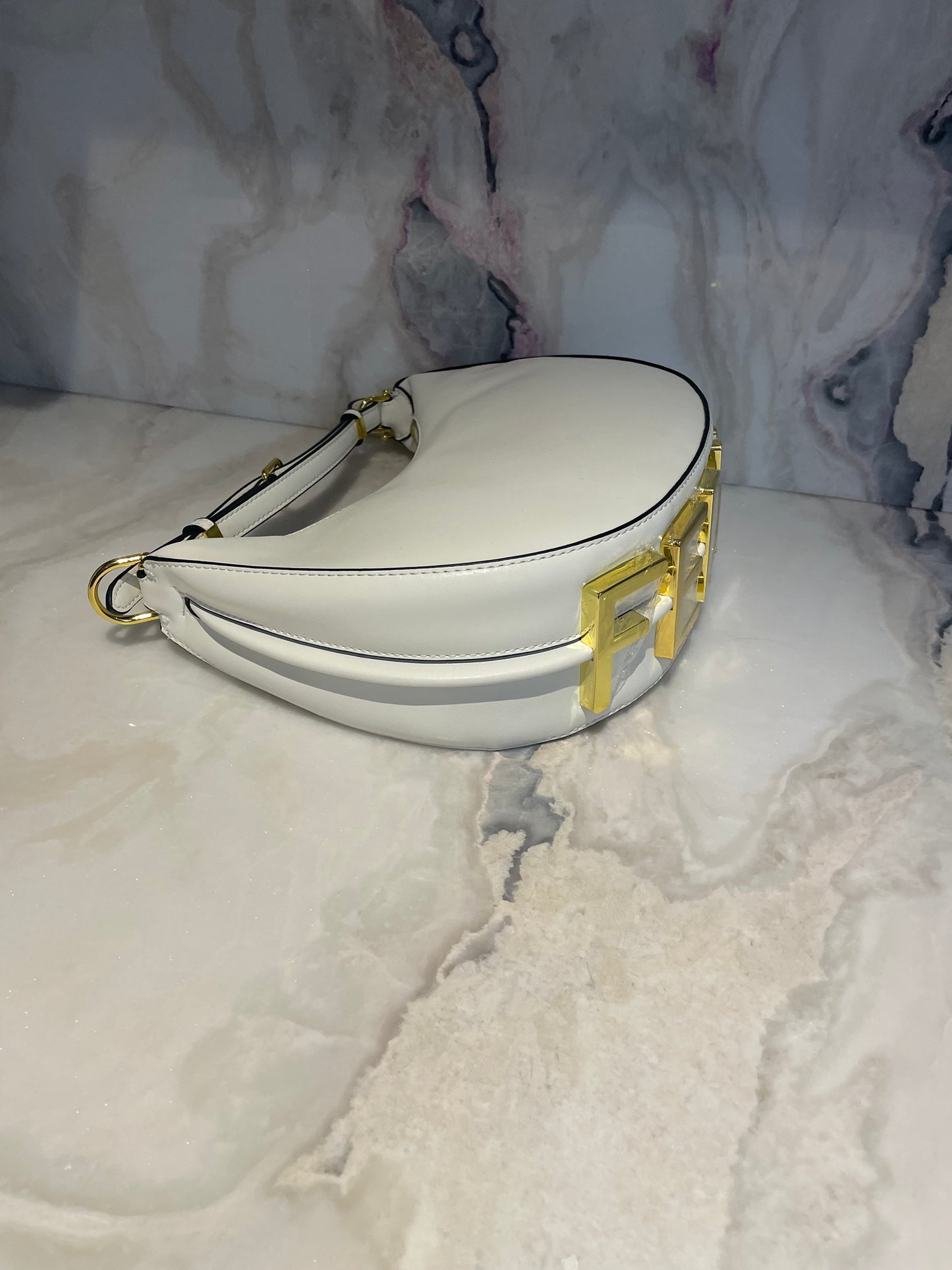 Classic shoulder hobo bag with Metal lettering (many options)