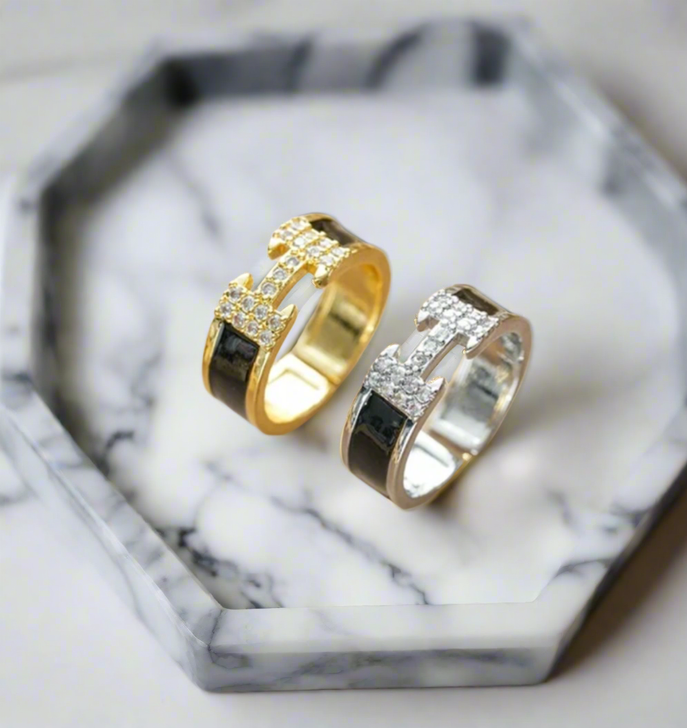 Beautiful inspired rings with logos and adjustable bands (large variety)