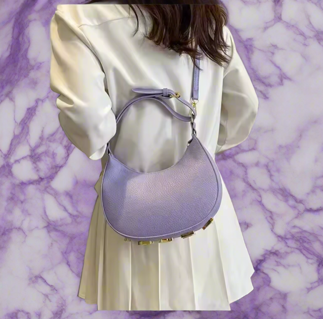 Classic shoulder hobo bag with Metal lettering (many options)